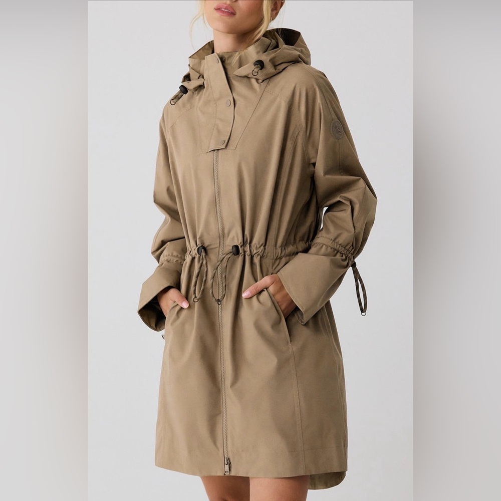Women's Tan Hooded Jacket